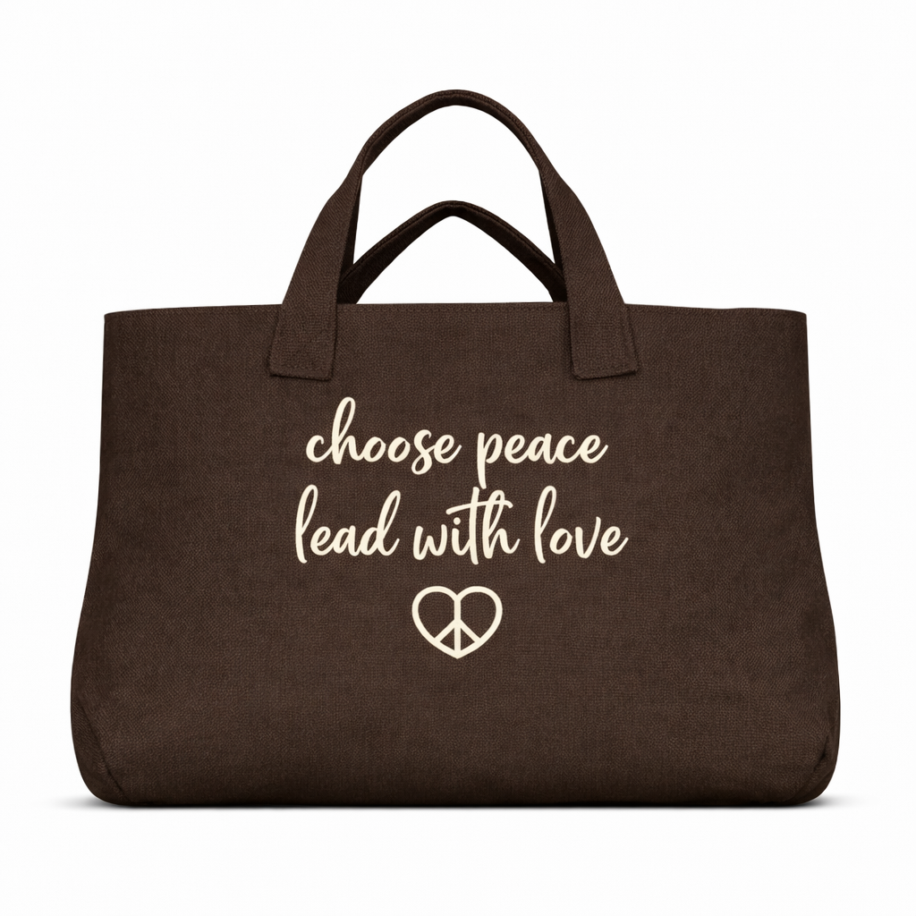 choose peace lead with love Knit Tote Bag